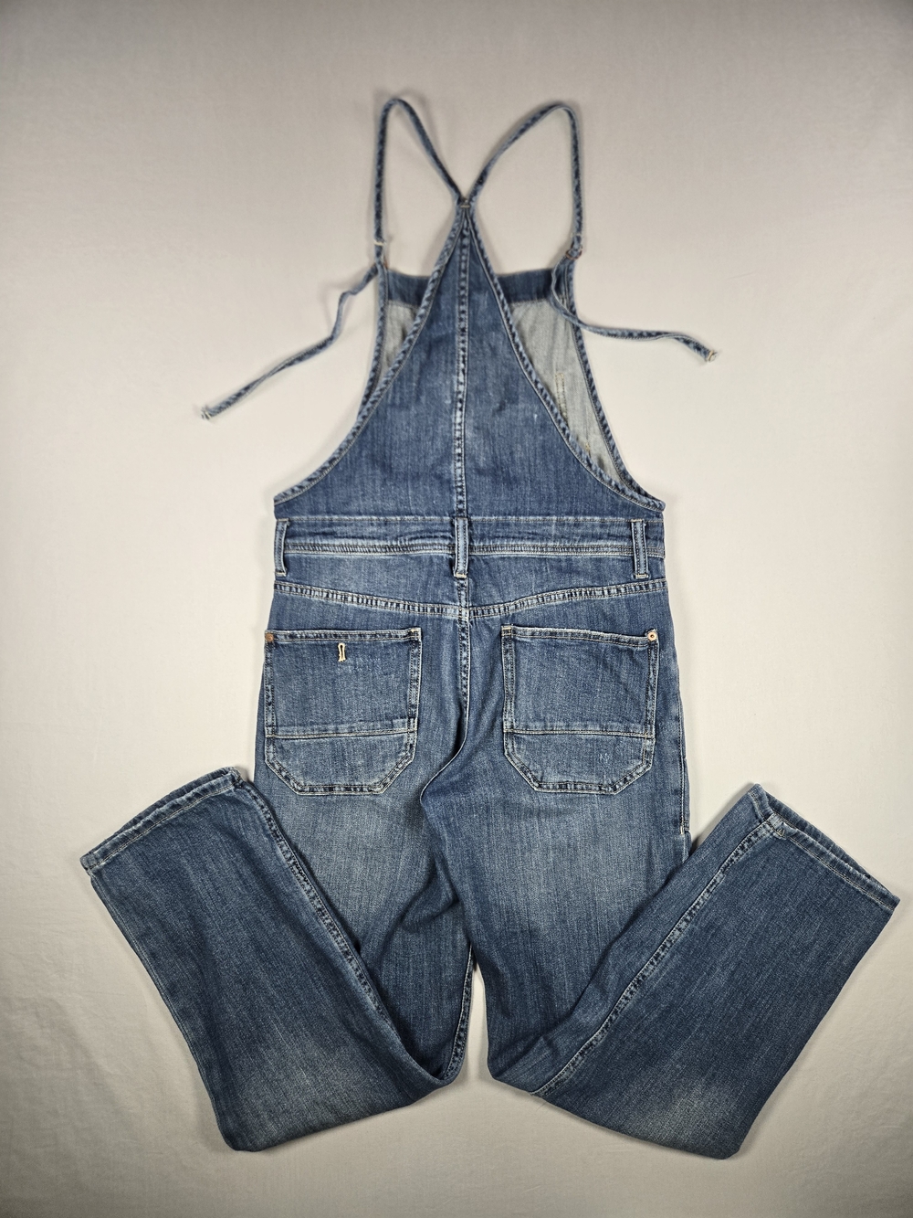 Anthropologie Pilcro The Painters Denim Distressed Boho Overalls Size 27 - Picture 6 of 12